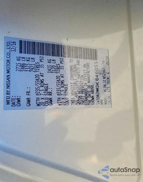 2017 Nissan Pathfinder S from USA, damaged, VIN 5N1DR2MM1HC646055